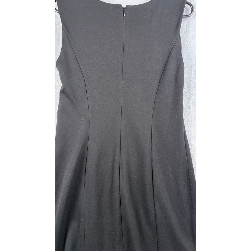 Calvin Klein Black Rosette Sheath Sleeveless Dress - Size 12 - Picture 6 of 7